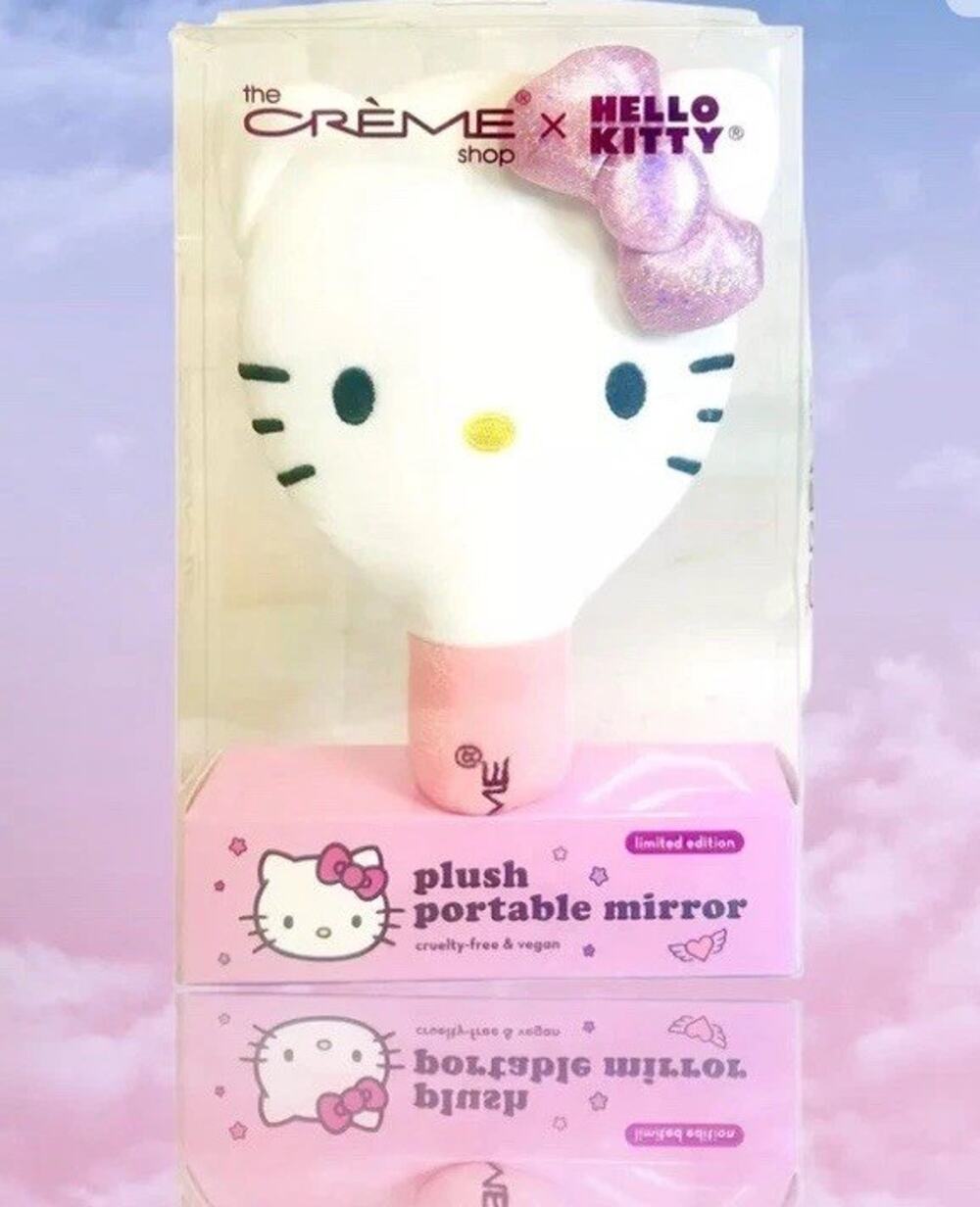Sanrio Hello Kitty x The Crème Shop • Plush Portable Makeup Mirror (Handheld)